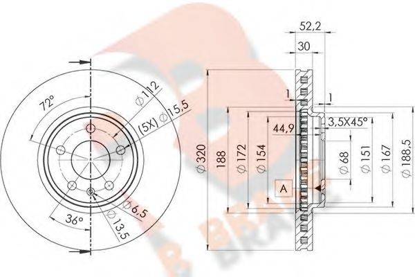 R BRAKE 78RBD26076