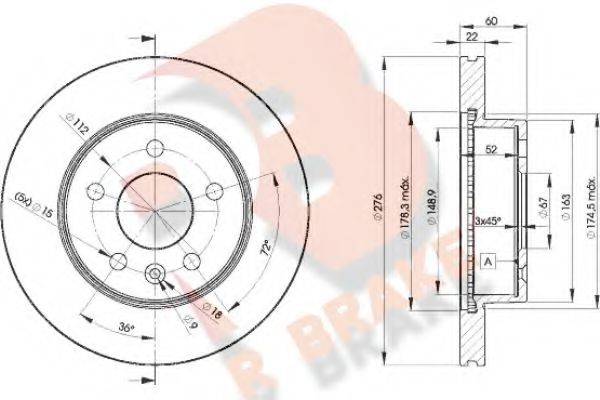 R BRAKE 78RBD26380