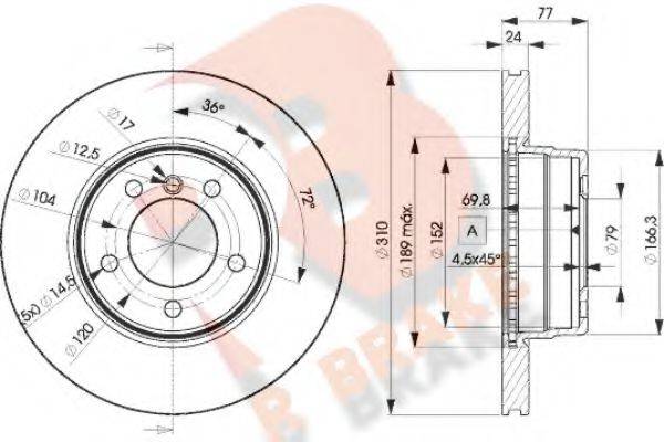 R BRAKE 78RBD16402