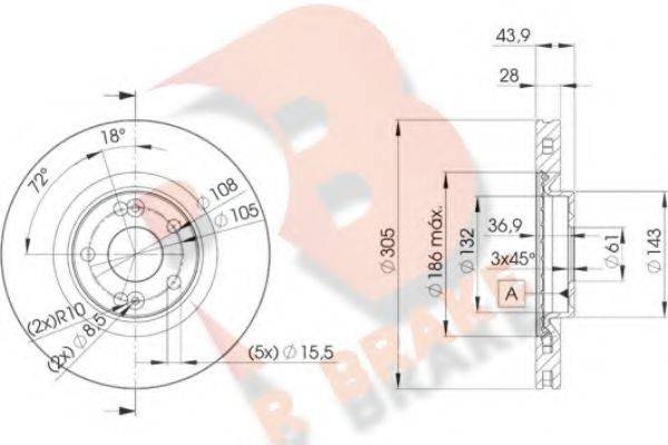 R BRAKE 78RBD26673