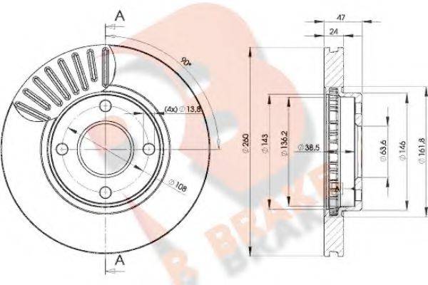 R BRAKE 78RBD26784