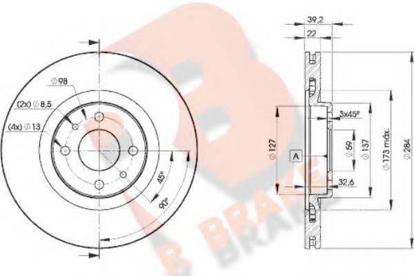 R BRAKE 78RBD27947