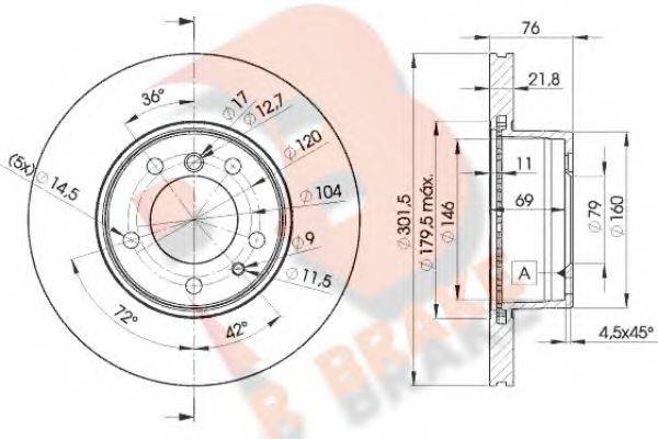 R BRAKE 78RBD18040