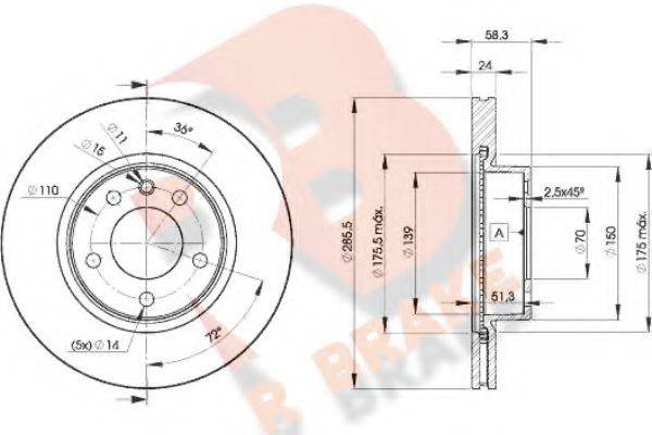 R BRAKE 78RBD29054