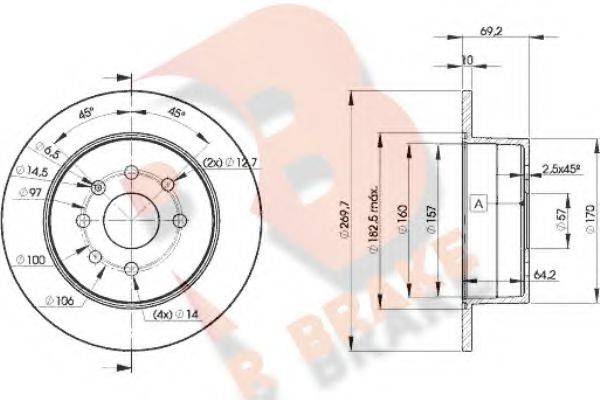 R BRAKE 78RBD29209