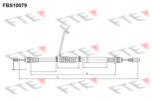 FORD 1734693 Трос, стоянкова гальмівна система