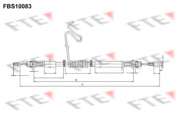 FORD 1734692 Трос, стоянкова гальмівна система