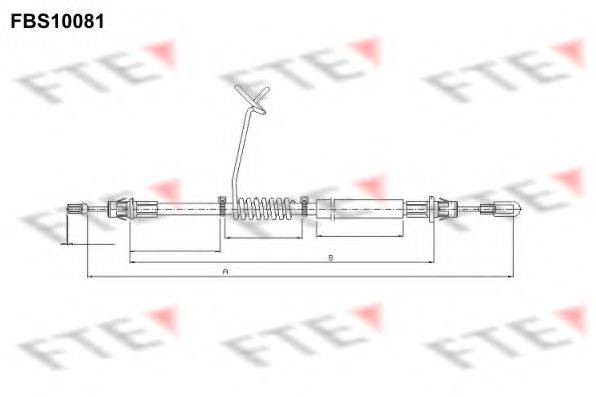 FORD 1734694 Трос, стоянкова гальмівна система