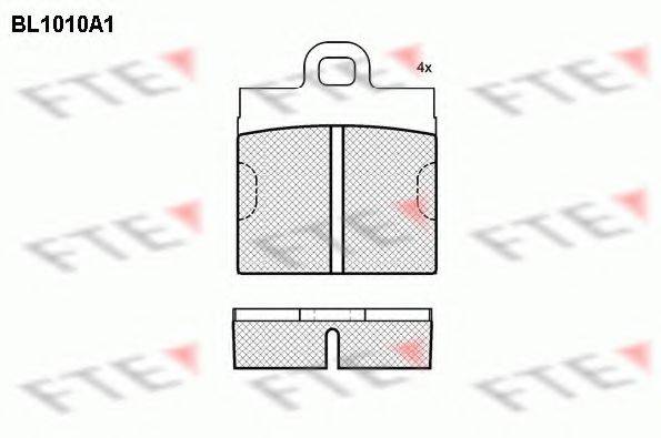 FTE 20070 Комплект гальмівних колодок, дискове гальмо