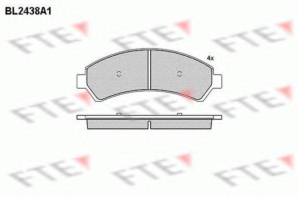 FTE 23663 Комплект гальмівних колодок, дискове гальмо