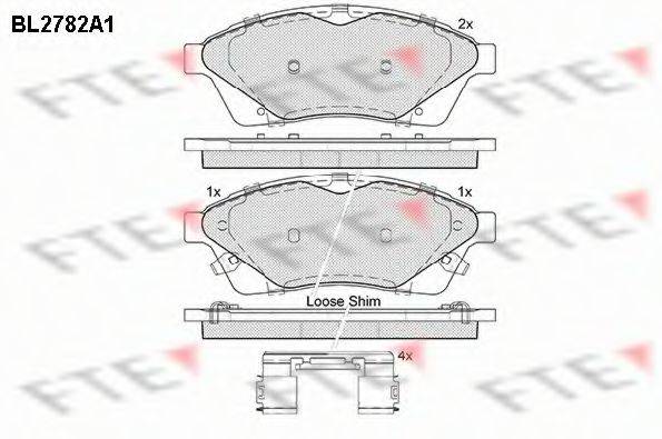 FTE 24752 Комплект гальмівних колодок, дискове гальмо