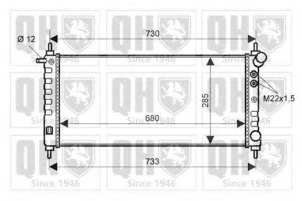 OPEL 91 28 608 Радіатор, охолодження двигуна