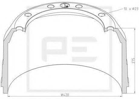 AUGER 31145 Гальмівний барабан