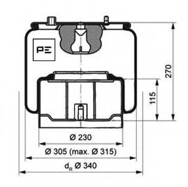DAF 377 498 Кожух пневматичної ресори