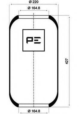 PE AUTOMOTIVE 8028 Кожух пневматичної ресори