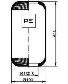 PE AUTOMOTIVE 8043 Кожух пневматичної ресори