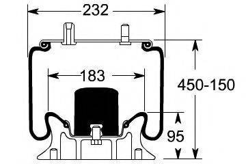 SCANIA 463 100 Кожух пневматичної ресори