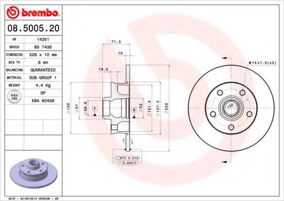 BREMBO 08.5005.20