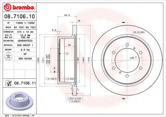 BREMBO 08.7106.11