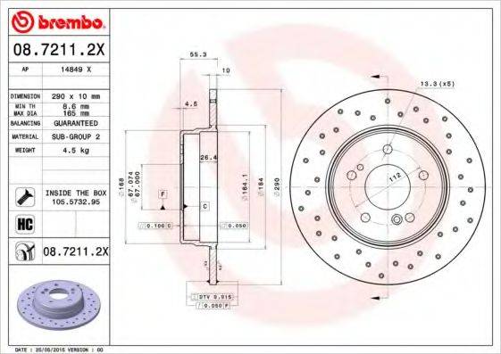 BREMBO 08.7211.2X
