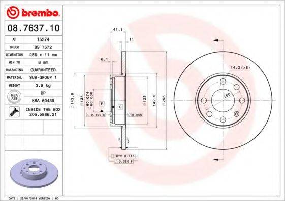 BREMBO 08.7637.10