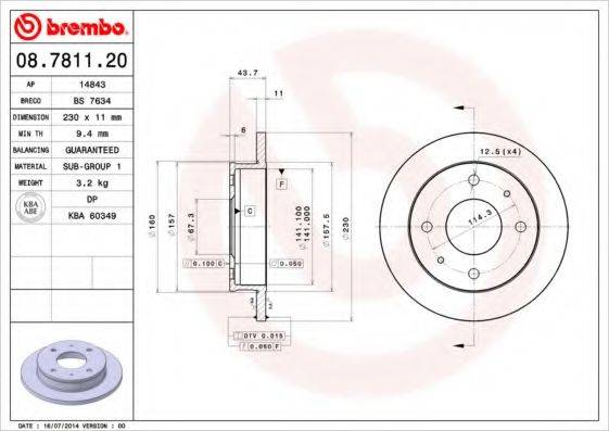 BREMBO 08.7811.20