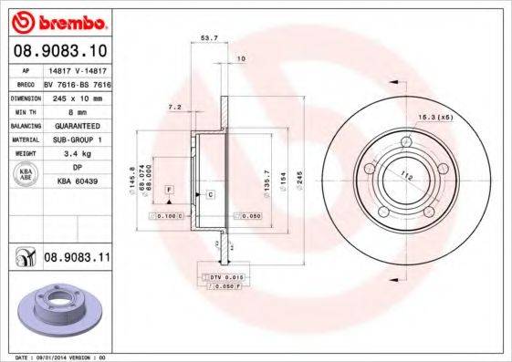 BREMBO 08.9083.11
