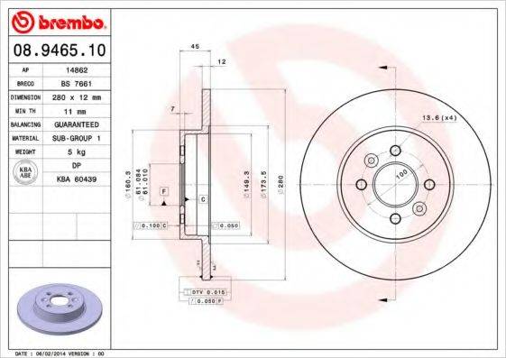 BREMBO 08.9465.10