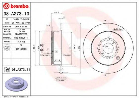 BREMBO 08.A273.10
