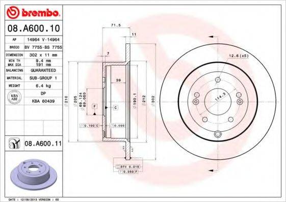 BREMBO 08.A600.11
