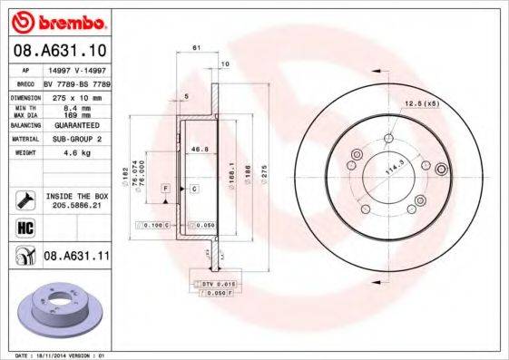 BREMBO 08.A631.10