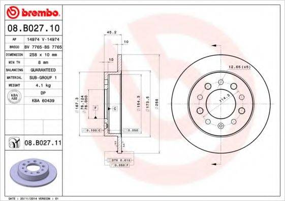BREMBO 08.B027.11