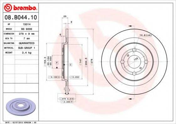 BREMBO 08.B044.10
