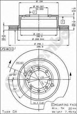 FERRARI 101260 гальмівний диск