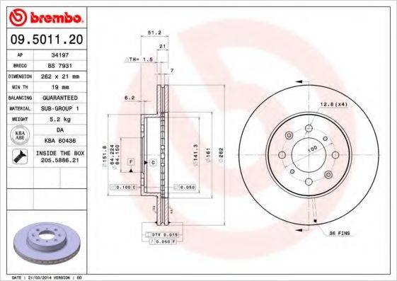 BREMBO 09.5011.20