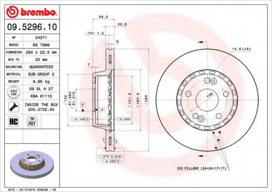 BREMBO 09.5296.10