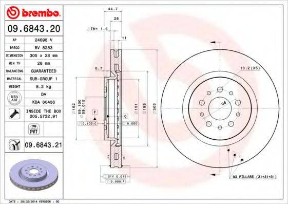 BREMBO 09.6843.21