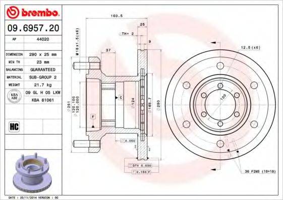 BREMBO 09.6957.20