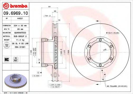 BREMBO 09.6969.10