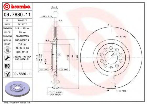 BREMBO 09.7880.1X