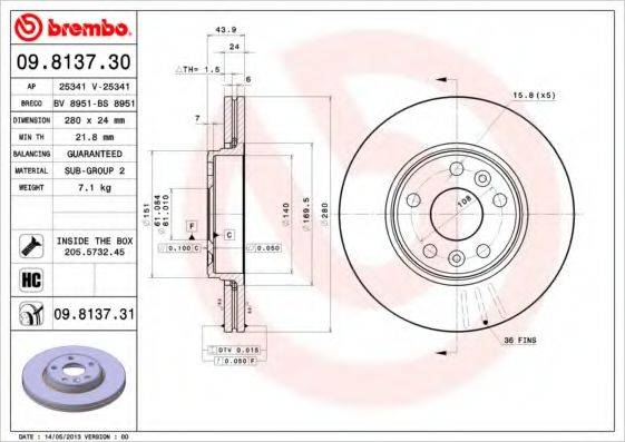 BREMBO 09.8137.31