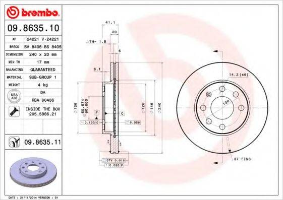 BREMBO 09.8635.11