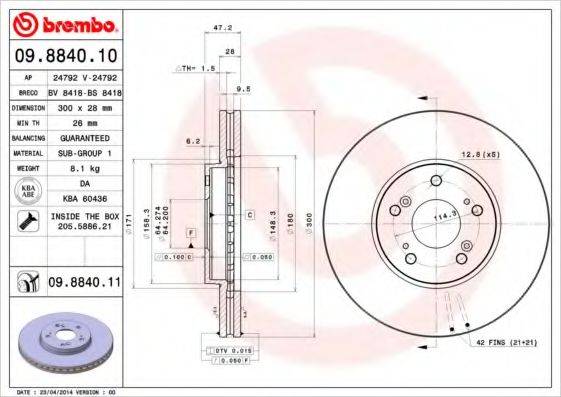 BREMBO 09.8840.11