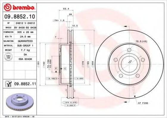 BREMBO 09.8852.10