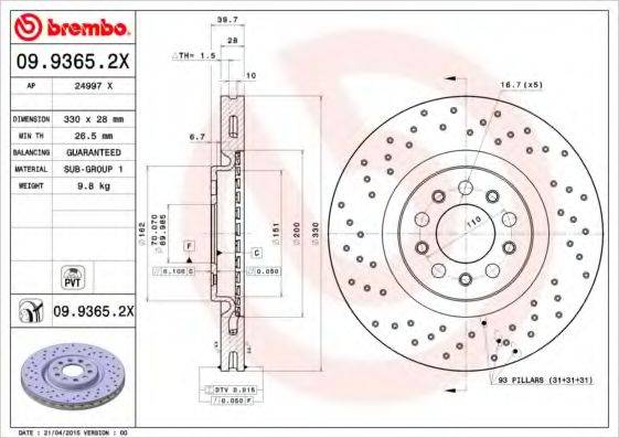 BREMBO 09.9365.2X