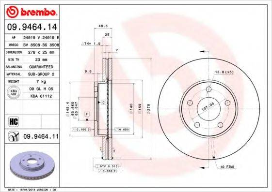 BREMBO 09.9464.14