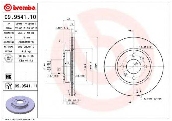 BREMBO 09.9541.11