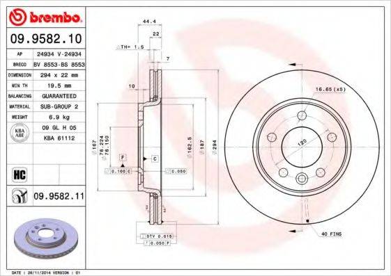 BREMBO 09.9582.10