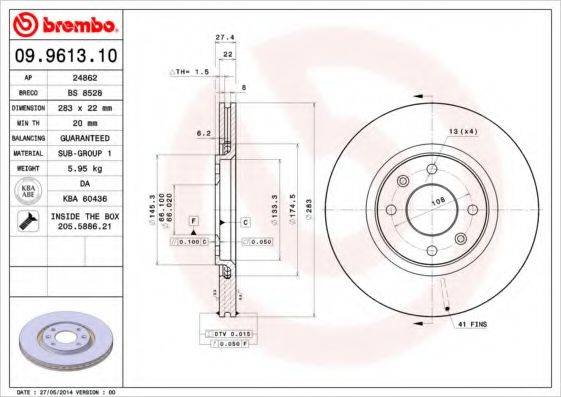 BREMBO 09.9613.10