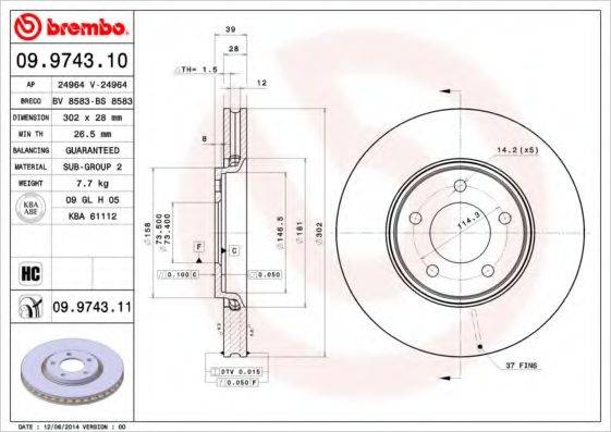 BREMBO 09.9743.10